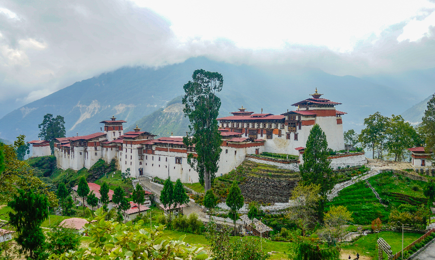Central Bhutan, the Trongsa Dzong, the biggest forteress in Bhutan