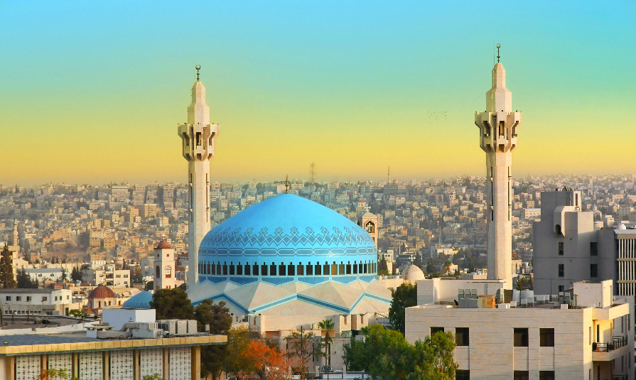 King Abdullah Mosque in Amman Jordan