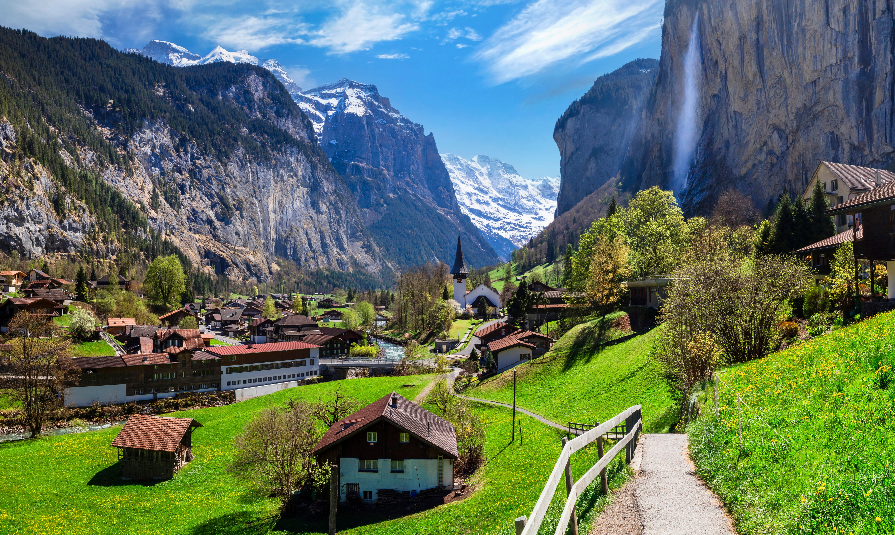 Switzerland nature and travel. Alpine scenery