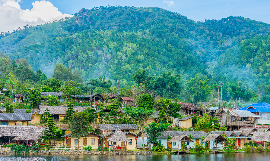 Thai Village in Mae Hong Son province, Northern Thailand