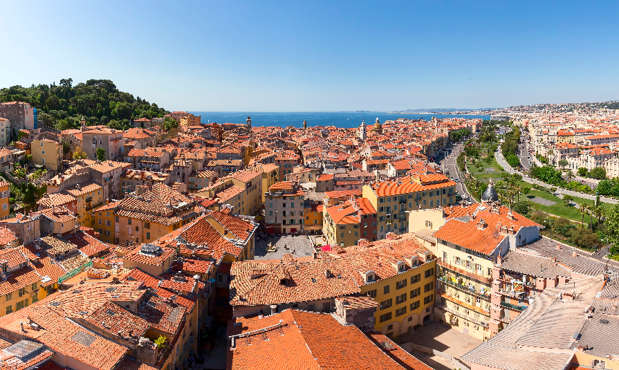    unique aerial view of Nice