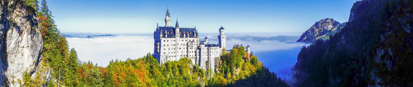 Famous Neuschwanstein castle in Bavaria, Germany