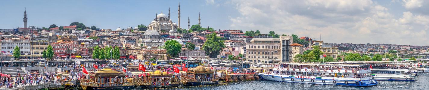 Istambul, Turkey. Panoramic view of Port For Bosphorus.