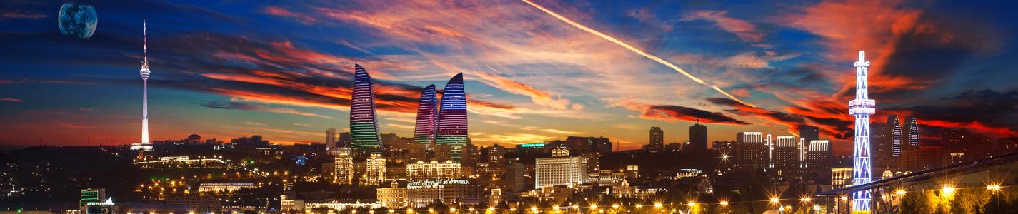 Panoramic image of Baku, Azerbaijan 