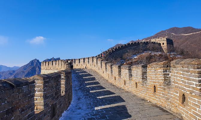 Beijing,China : Mu Tian Yu Great Wall of China in winter season