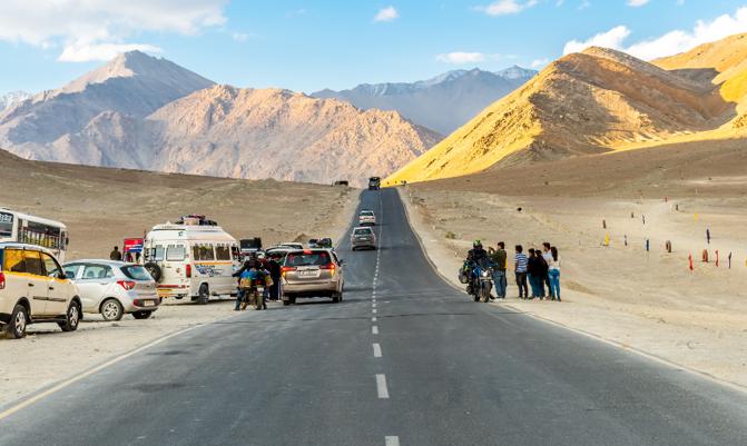 Leh Ladakh, India Magnet Hill is a gravity hill located near Leh in Ladakh, India. It is a popular tourist place.