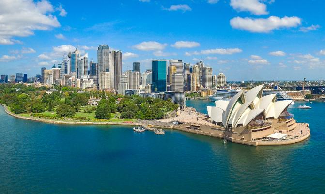 Sydney, NSW, Australia - July 1st 2017: Cityscape of Sydney Australia