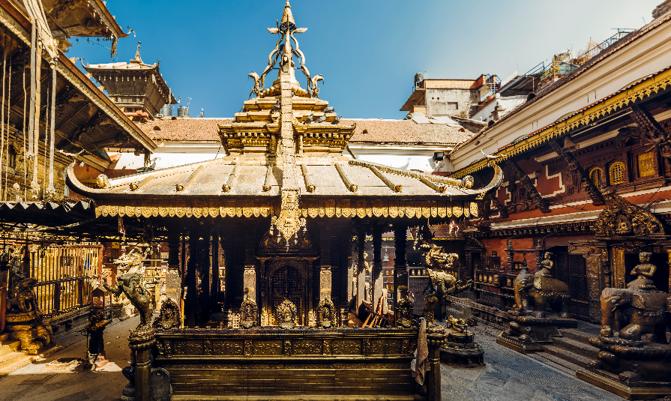 The golden temple in Patan