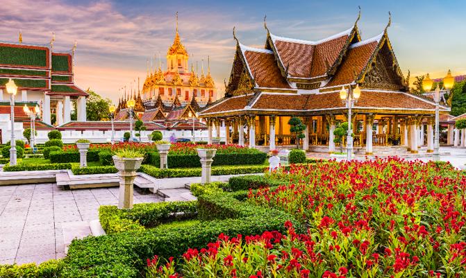 Wat Ratchanatdaram Temple in Bangkok, Thailand.