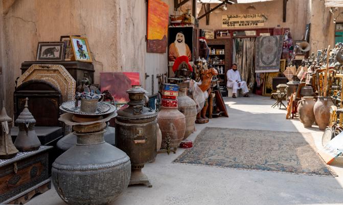 market with antiques in old part of the city Dubai